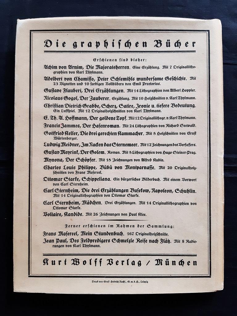 Kandide oder die beste Welt - Vintage Rare Book Illustrated by Paul Klee - 1920 For Sale 8