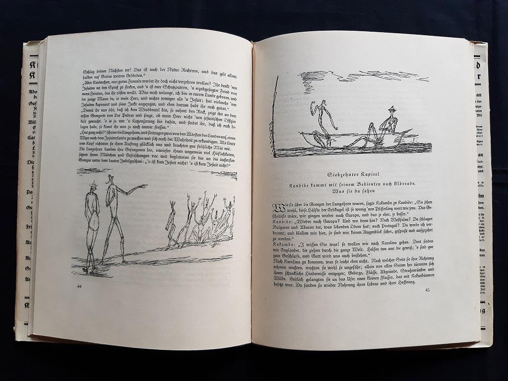 Kandide oder die beste Welt – seltenes Vintage-Buch, illustriert von Paul Klee – 1920 im Angebot 4