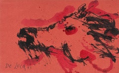 Pferde – Tinte und Aquarell von Michele De Luca – 1983