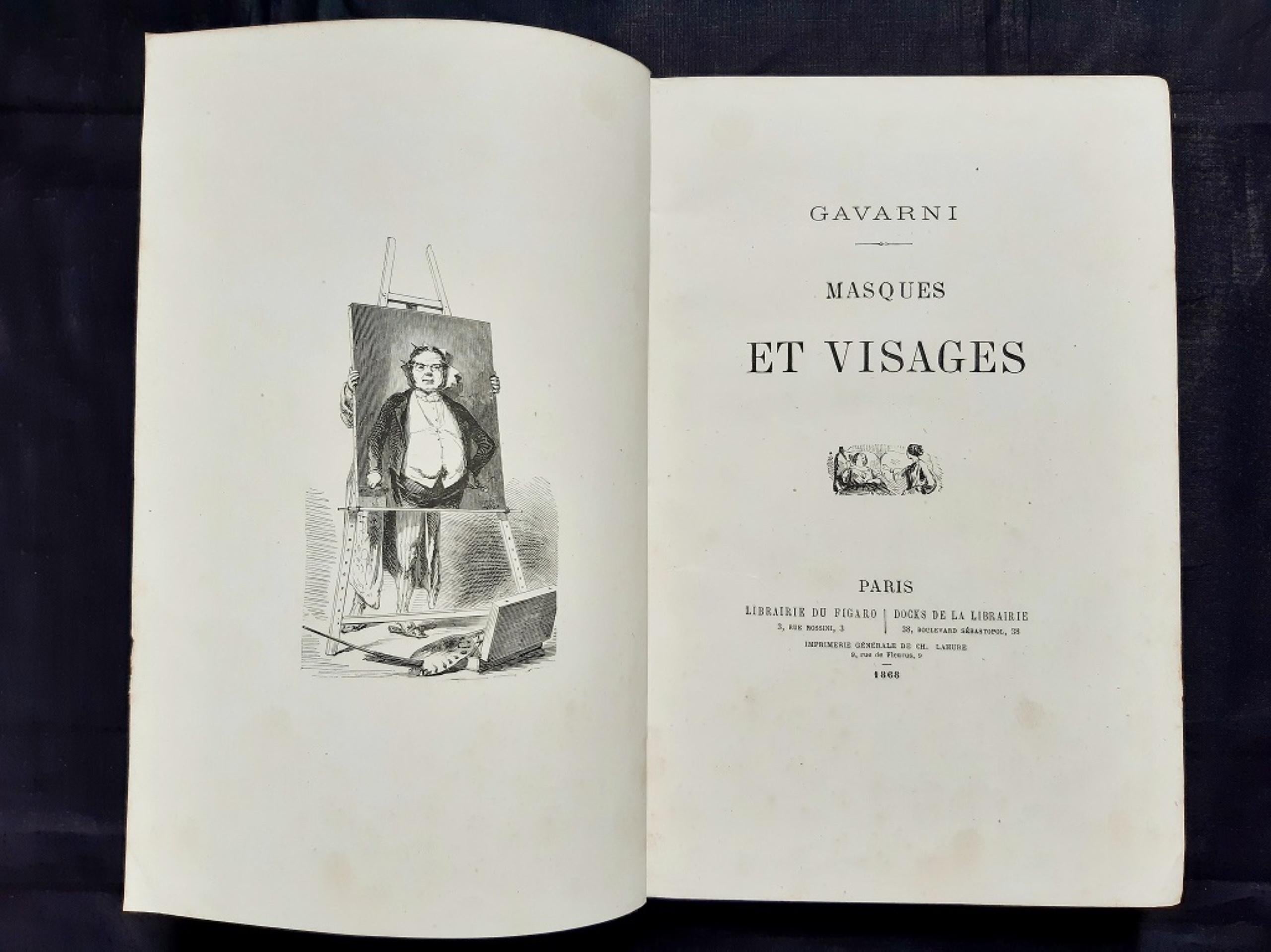 La Mascarade Humaine - Vintage Rare Book Illustrated by Paul Gavarni - 1881 7