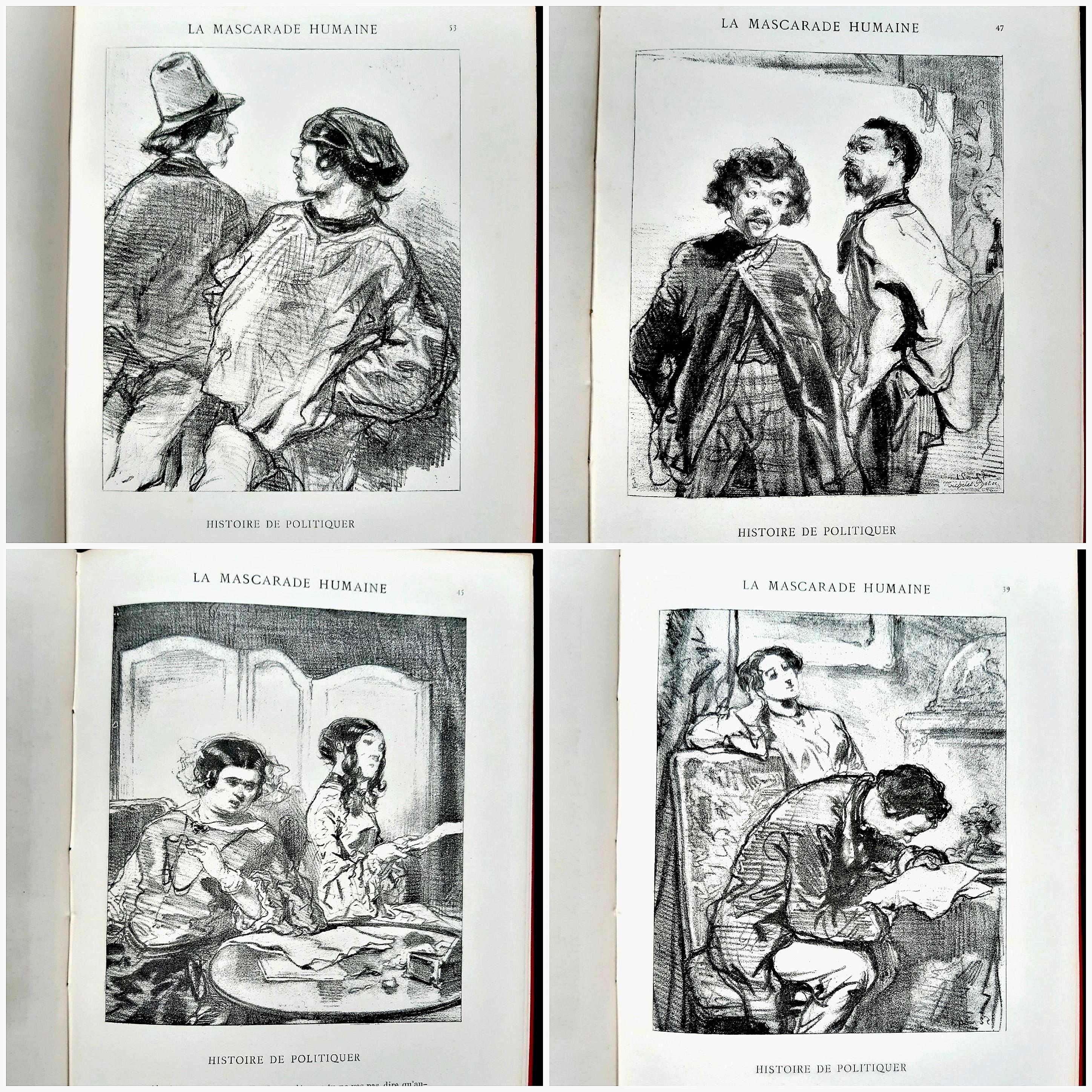 La Mascarade Humaine - Vintage Rare Book Illustrated by Paul Gavarni - 1881 13