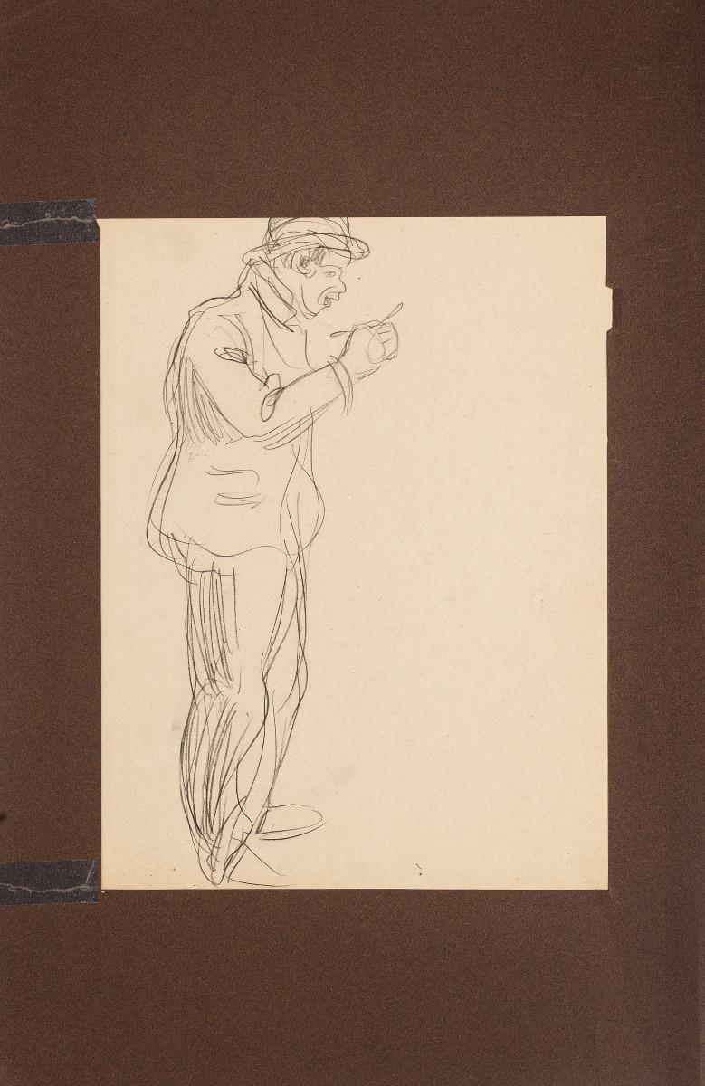 Unknown Figurative Art -  Figure - Original Pencil - Early 20th Century