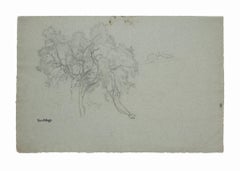 Trees - Original Pencil Drawing by Marcel Mangin - Mid-20th Century