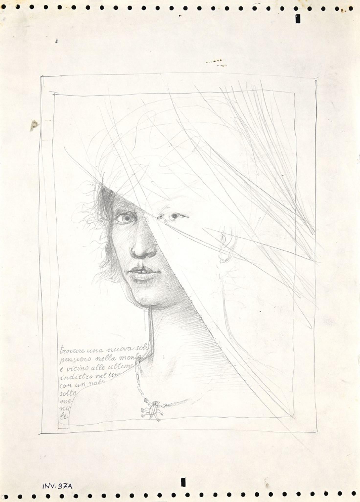 Leo Guida Figurative Art - Female Figure - Pencil - 1980s