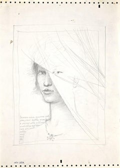 Female Figure - Original Pencil - 1980s