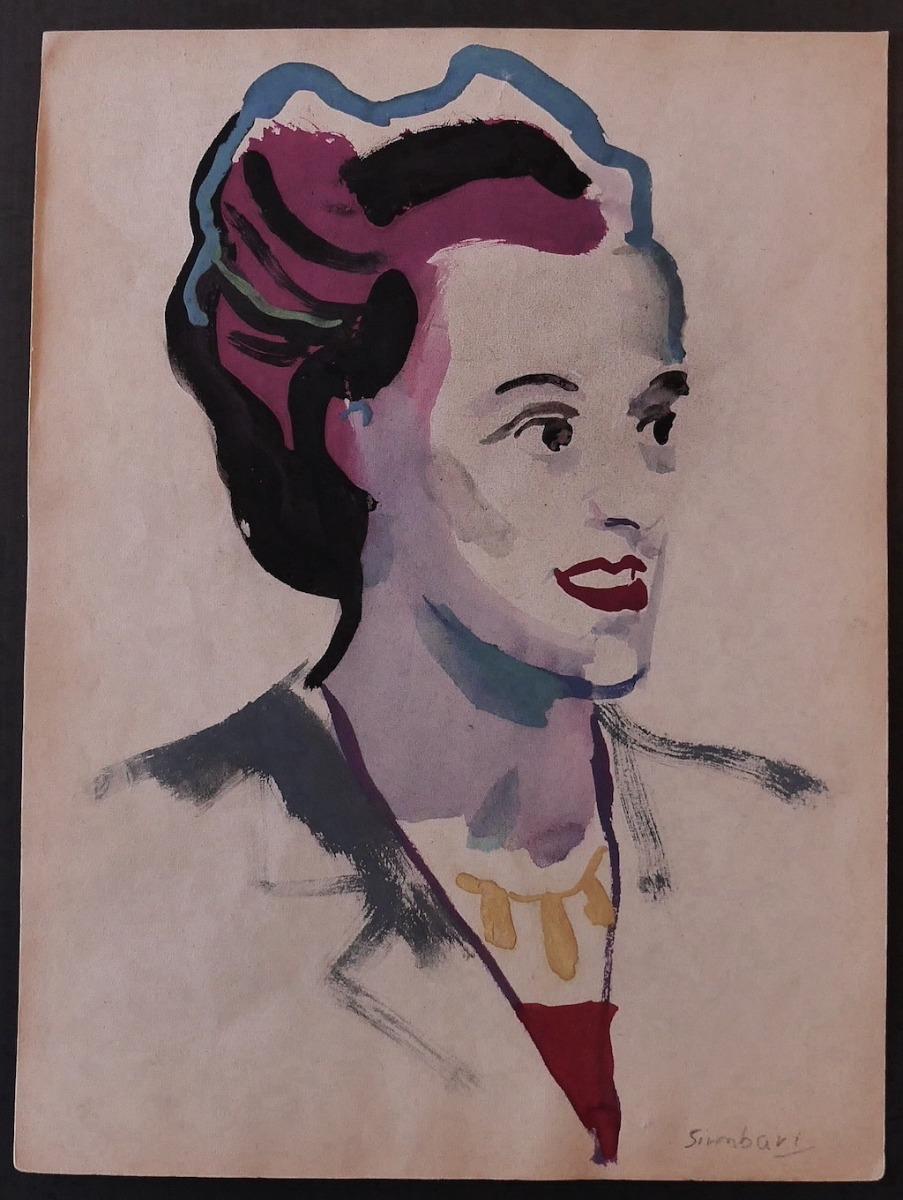 Frau ist eine Originalzeichnung in Mischtechnik auf Papier von Nicola Simbari aus dem Jahr 1960.

Mit dem Entwurf einer Figur auf der Rückseite in Bleistift.

In gutem Zustand

Nicola Simbari (San Lucido, 1927) war ein italienischer Maler. Simbaris