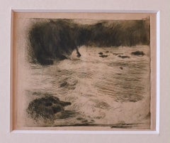 The Sea - Etching by Adolf Hiremy - Early 20th Century