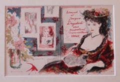 Greeting Card – Lithographie von Grau Sala, 1960