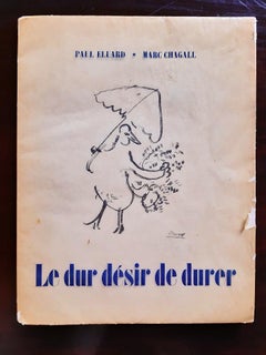 Le Dur Désir de Durer -Rare Book Illustrated by Marc Chagall - 1950