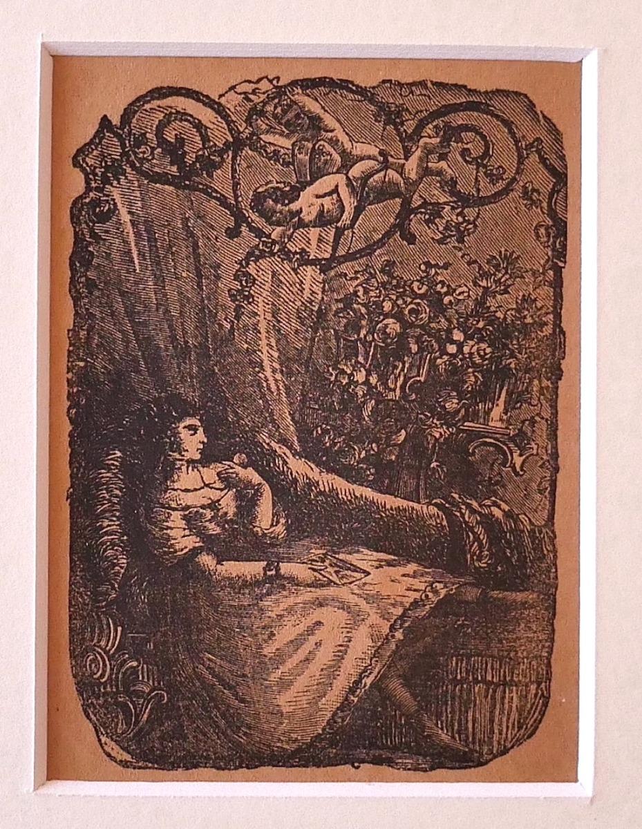 Sleeping Girl - Lithograph - 19th century - Art by Unknown