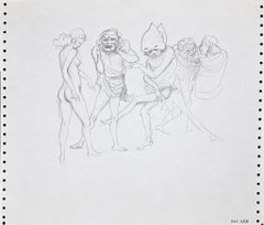 Masquerade - Original Pencil Drawing  - Mid-20th century