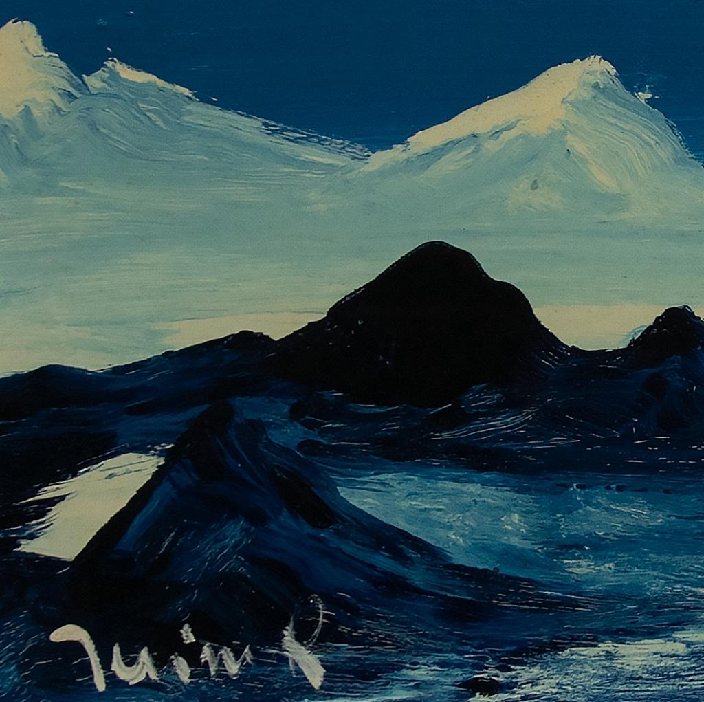 Stormy Sea – Ölgemälde von Oldrich Jelinek – 1980er Jahre im Angebot 1