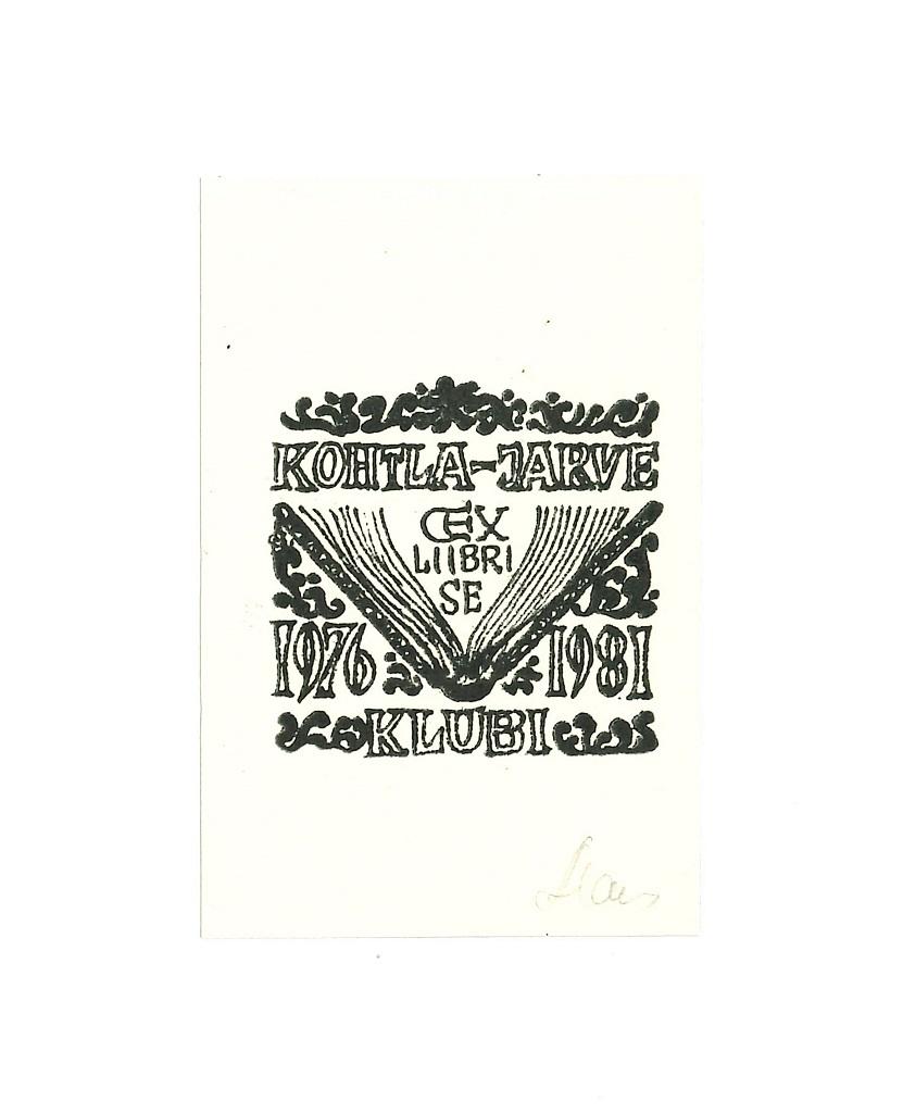 Ex Libris Kohtla - Jarve - Original Woodcut - Early 20th Century