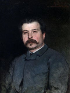 Portrait d'Augusto Rivalta - Peinture à l'huile d'Edoardo Gelli - 1884