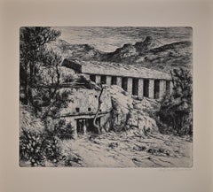 Lalibela - Bièt Gàbriel - Radierung von Lino Bianchi Barriviera - 1942