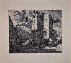 Lalibela - Original Etching by Lino Bianchi Barriviera - 1939