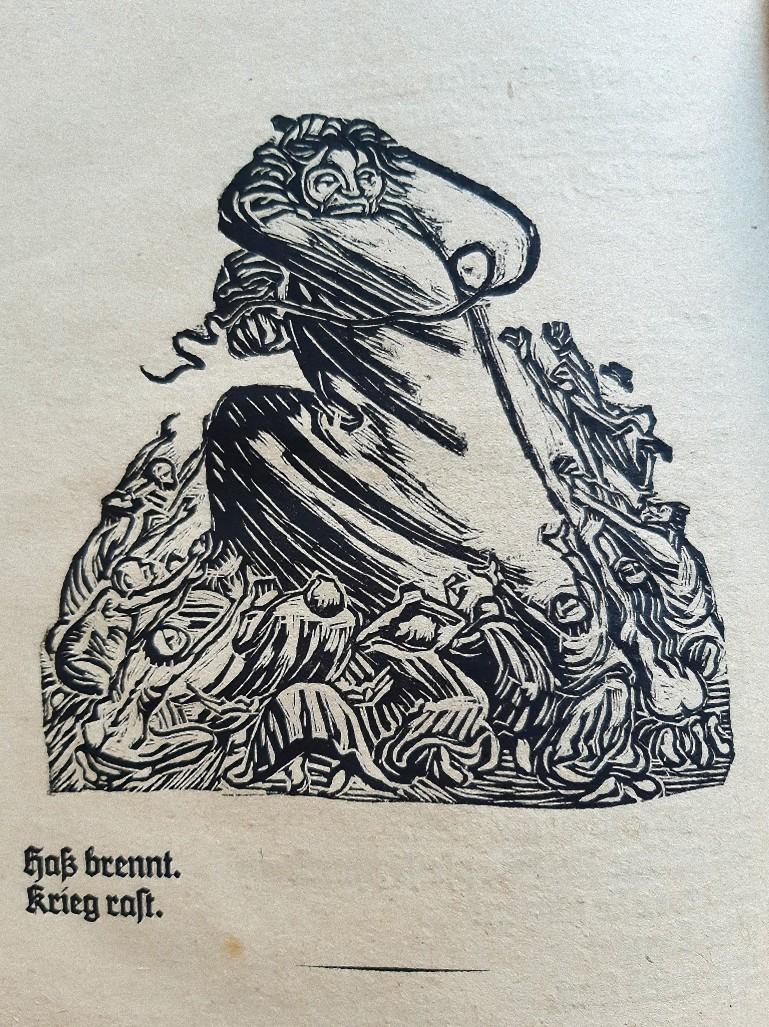 Der Kopf ist ein seltenes Originalbuch, illustriert von dem expressionistischen deutschen Künstler Ernst Barlach  (1870-1938) und von Reinhold von Walter (St. Petersburg, 1882 - Ravensburg, 1965) im Jahr 1919 verfasst.

Original-Erstausgabe.