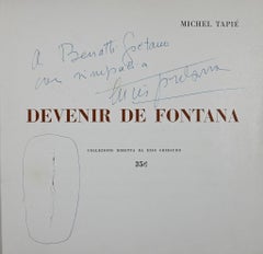 Devenir de Fontana by M. Tapié - Spatialist Drawing by Lucio Fontana - 1961