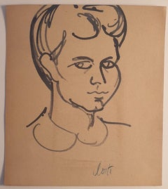 Portraits - Original Watercolor Drawing - Mid-20th Century