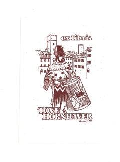 Ex Libris Tove Hornaver - Original Woodcut - 1960s