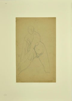 Nude of Woman - Original Pencil - Early 20th Century