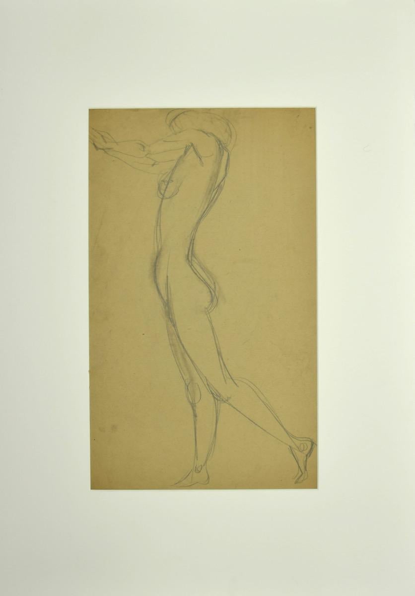 Nude of Woman - Original Pencil - Early 20th Century