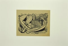  Boat -  Ink - Mid-20th Century