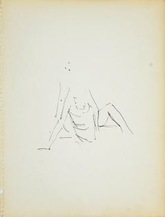 Frauenfigur – Tuschezeichnung von Herta Hausmann – 1950er Jahre