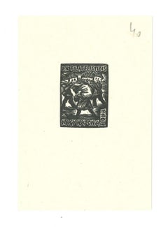 Ex Libris Nagi Katona - Original Woodcut - 1960s