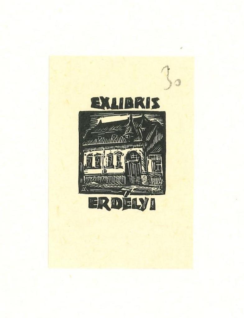 Ex Libris Er Delyi - Impression sur bois - Années 1960