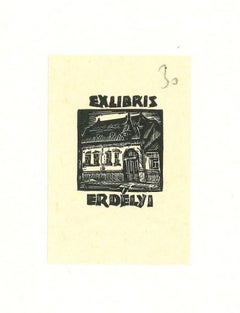 Ex Libris Er Delyi - Woodcut Print - 1960s