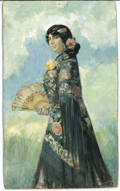 The Spanish - Ink, Tempera and Watercolor Drawing by G. Galantara - 1910s