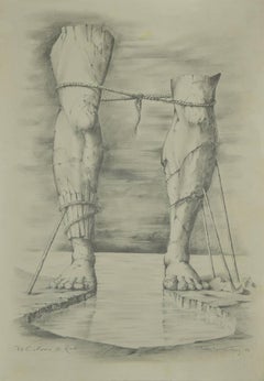 The Colossus of Rhodes - Original Pencil on Paper - 1989