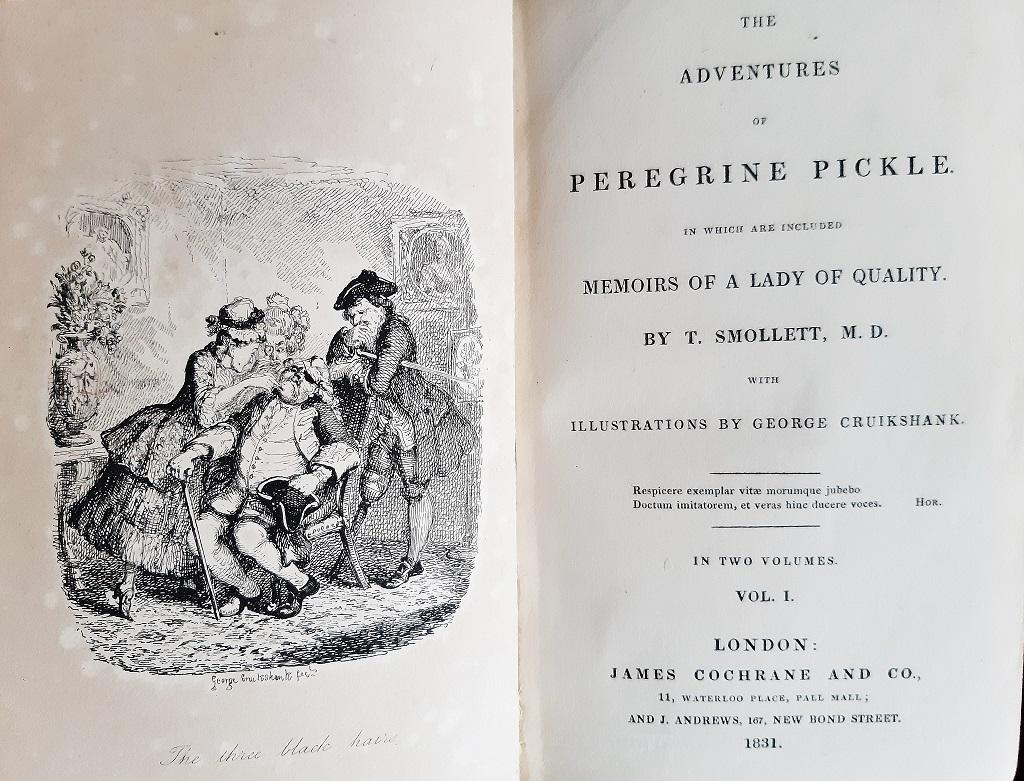 Adventures of Peregrine Pickle - Seltenes Buch, illustriert von G. Cruikshank - 1831 – Print von George Cruikshank