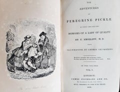 Adventures of Peregrine Pickle - Livre rare illustré par G. Cruikshank - 1831