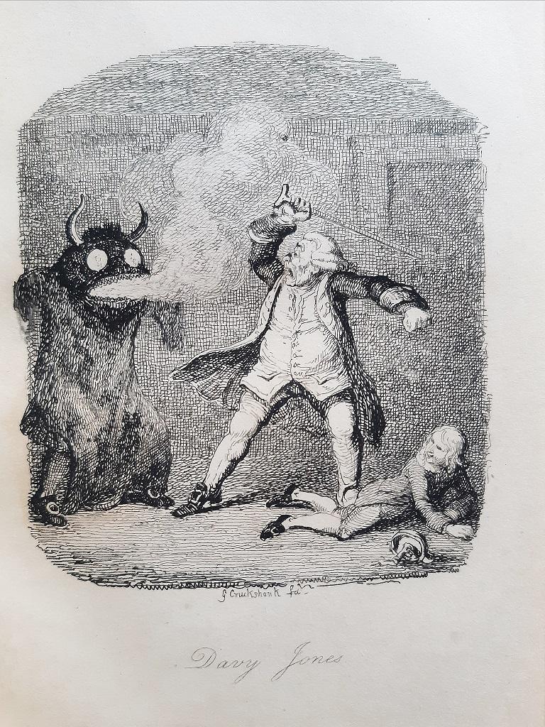 Adventures of Peregrine Pickle - Seltenes Buch, illustriert von G. Cruikshank - 1831 (Grau), Figurative Print, von George Cruikshank
