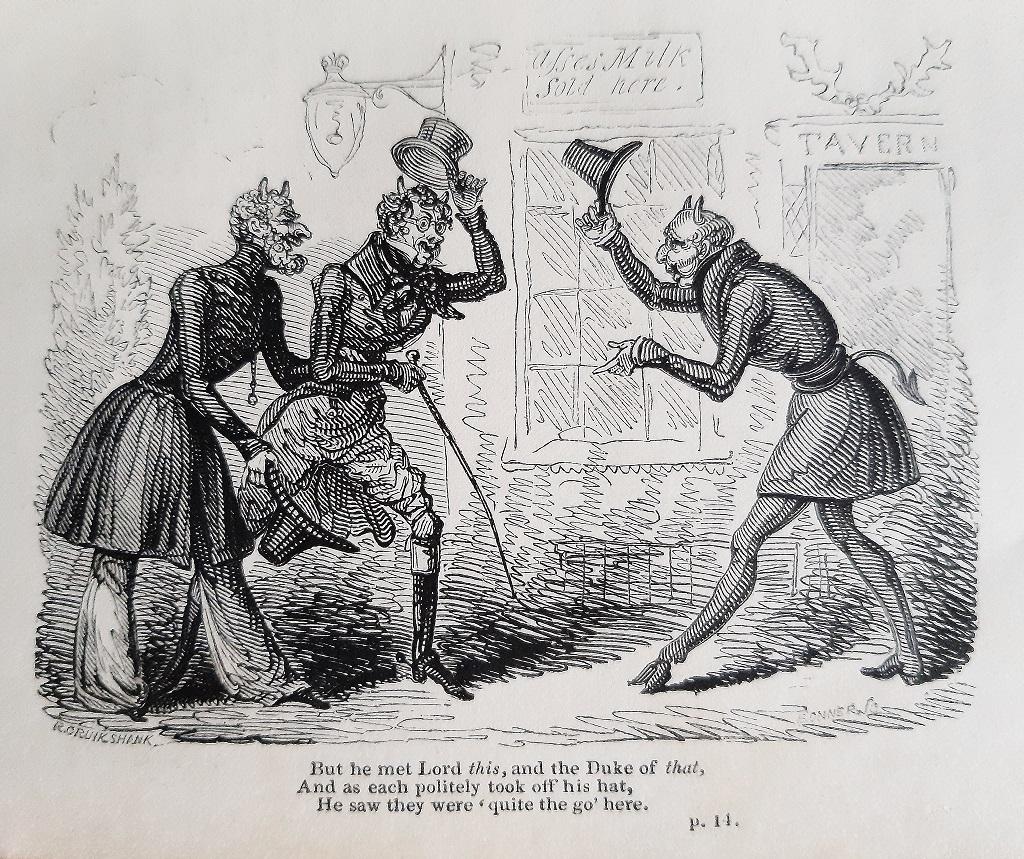 Poèmes comiques rares illustrés par G. Cruikshank - 1830 - Art de George Cruikshank