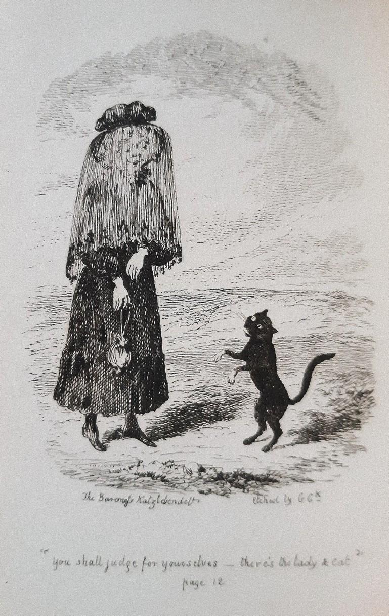 Livre rare "La queue de chat" illustré par G. Cruikshank - 1831