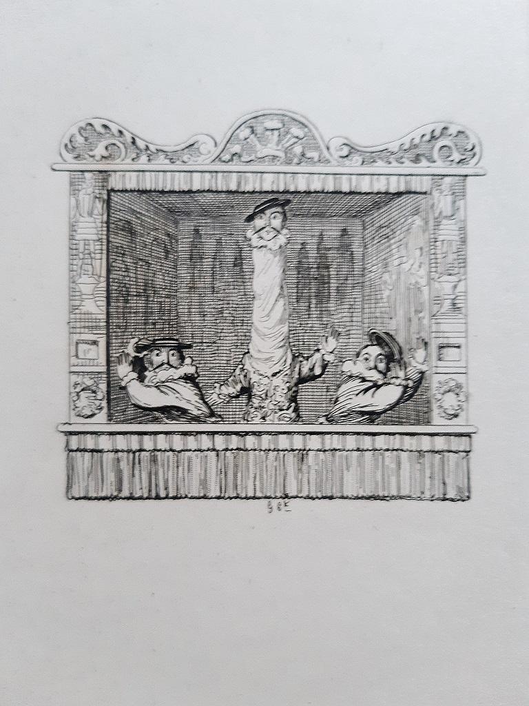 Illustrationen zu Punch and Judy - Seltenes Buch, illustriert von G. Cruikshank - 1828 (Moderne), Print, von George Cruikshank