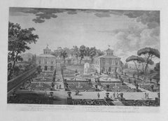 Villa Lante of Bagnaia - Offset Print after Francesco Pannini - 1980s