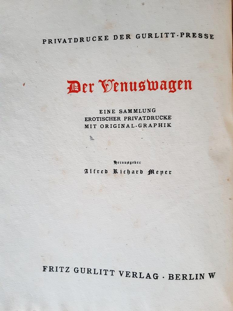 Venuswagen - Rare Book Illustrated by Lovis Corinth - 1919 For Sale 2