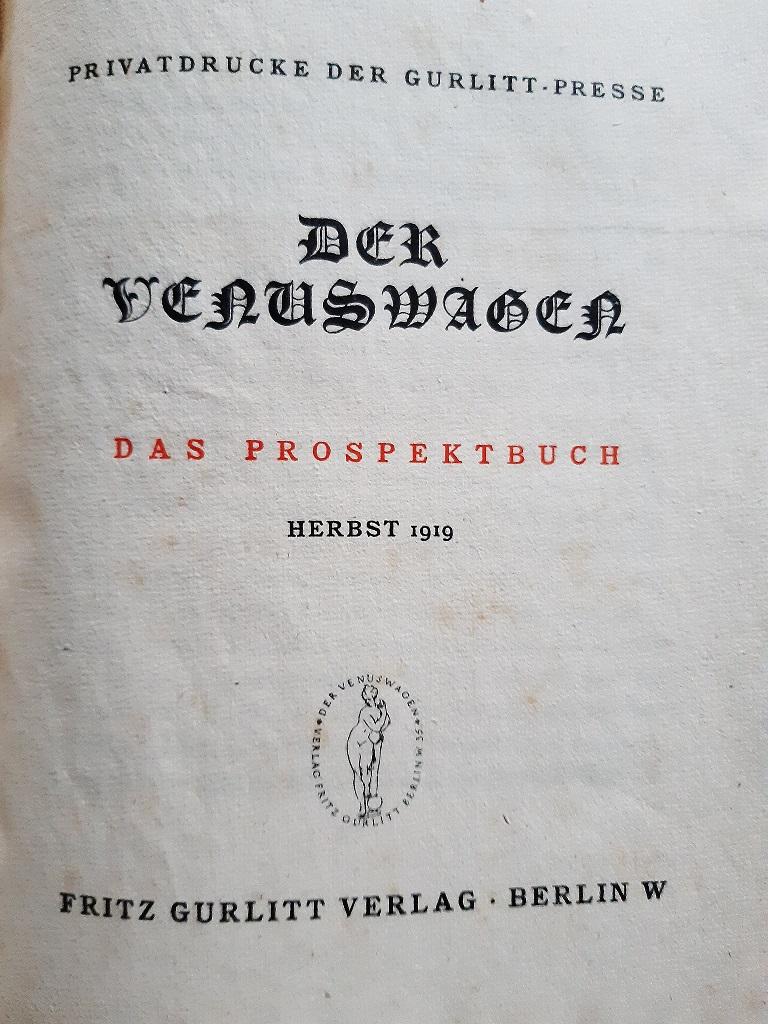 Venuswagen - Rare Book Illustrated by Lovis Corinth - 1919 For Sale 3