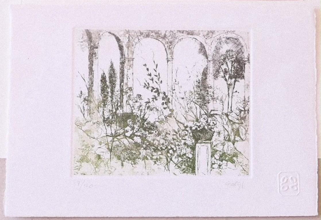 Giuseppe Giorgi Landscape Print - Landscape - Etching on Paper by Giorgi - 1980s