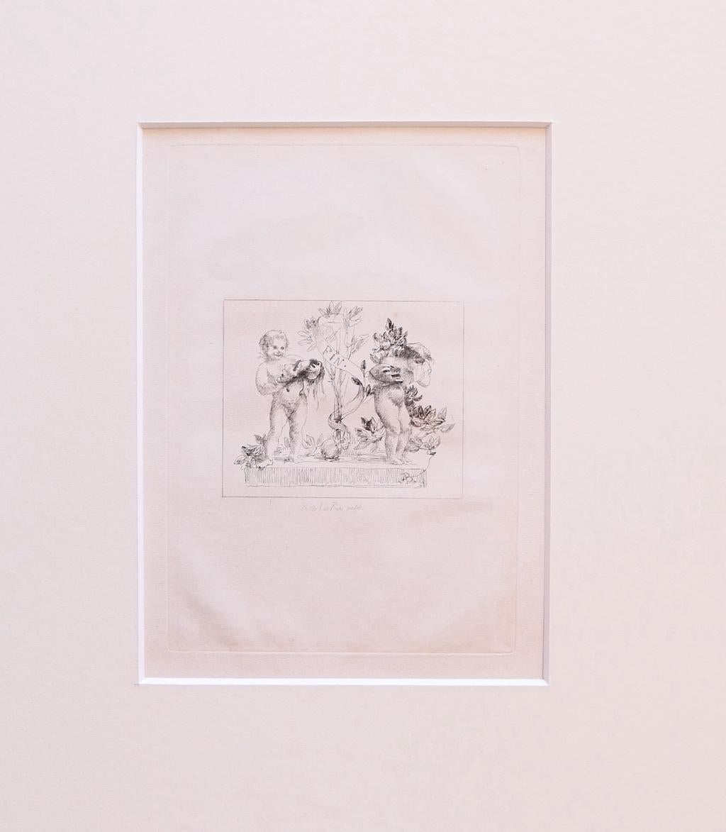 Cherubs - Etching on Paper by Ricardo de Los-Rios - 1880 ca.