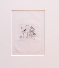 Antique Cherubs - Etching on Paper by Ricardo de Los-Rios - 1880 ca.