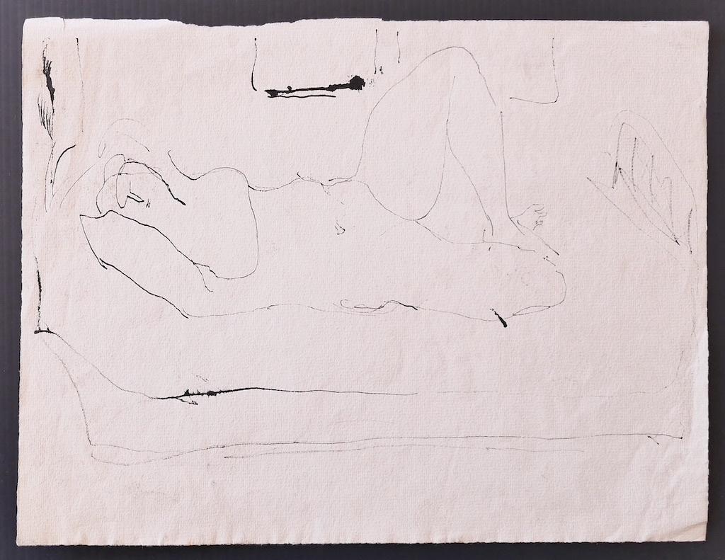 Female Nude - Pencil on Paper by Herta Hausmann - Mid-20th Century
