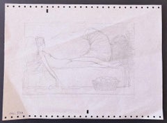 Sleeping Woman - Pencil on Paper by Leo Guida - 1953