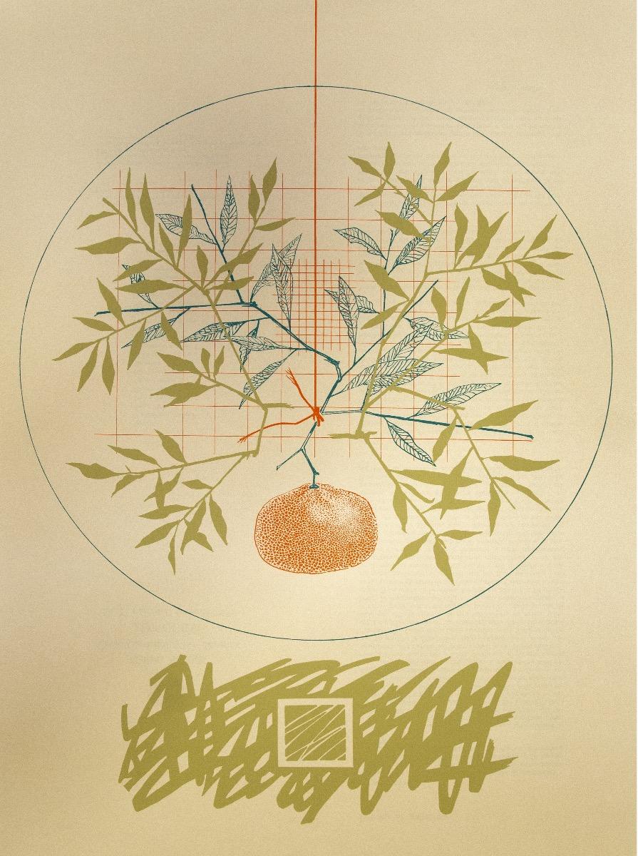 Future Garden is a Contemporary artwork realized in 1976 by the Italian artist Leo Guida.
Original screen print.
Titled on the rear. From edition of 200 prints.
With description and letter of Andrea Gamillieri to Gallerist on the rear.

Good