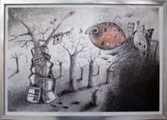 The Parallel Road - Original Pen on Paper by KEZIAT - 2012