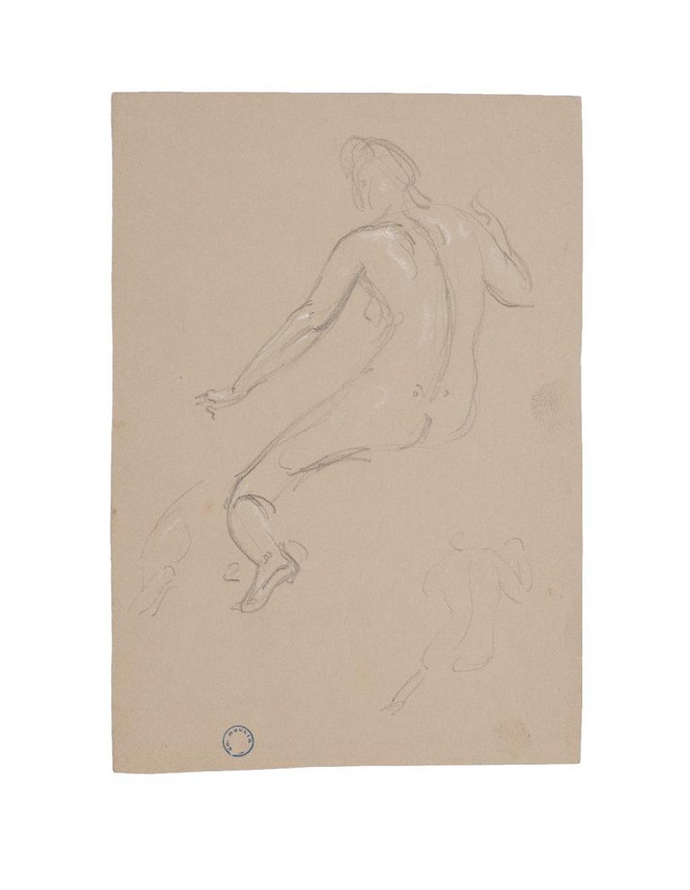 Charles Lucien Moulin Figurative Art - Figures of Women - Original Drawing by C. L. Moulin - Early 20th Century